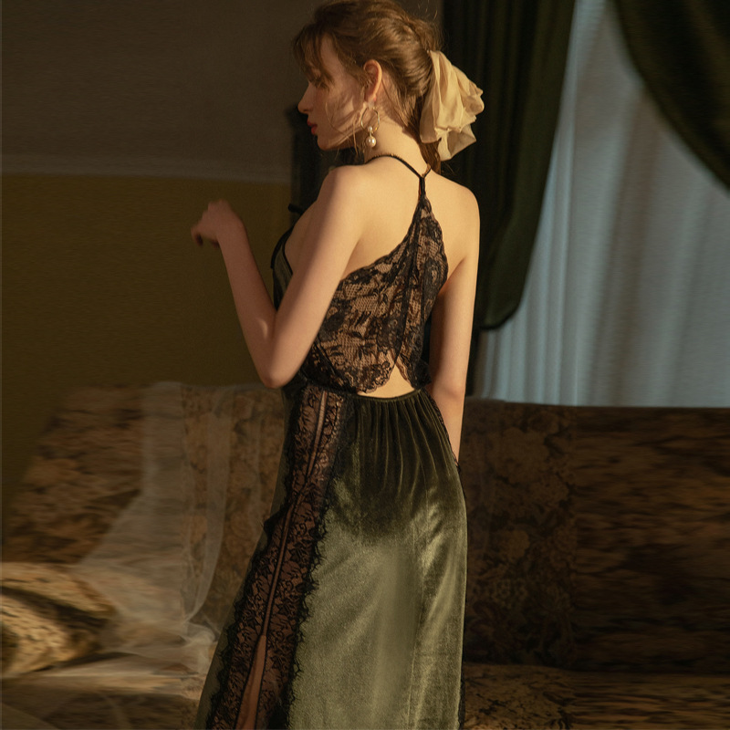 라이트 럭셔리 그린 ~ 벨벳 (잠옷)