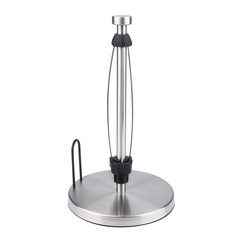 Cuadrado redondo de amortiguación soporte de tejido vertical mesa de comedor de acero inoxidable titular de tejido de cocina de escritorio sin perforar titular de papel de cocina