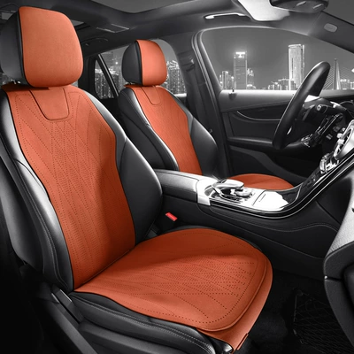 cushion: Wool pad - cadillac-xt42004-2024-model-vibrant-orange-universal-for-all-seasonsbreathable-suede-standard-version-with-two-front-rows-upgraded-model