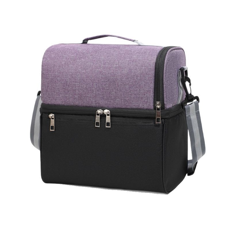 Nueva bolsa de hielo grande de color en contraste, bolsa de picnic al aire libre, bolsa de mantenimiento fresco de comercio exterior, bolsa de almuerzo, bolsa de almuerzo, bolsa de aislamiento de mensajero, color a juego