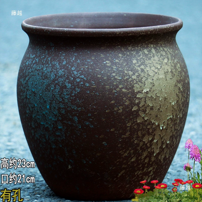 Breathable high boots, ceramic big flowerpot