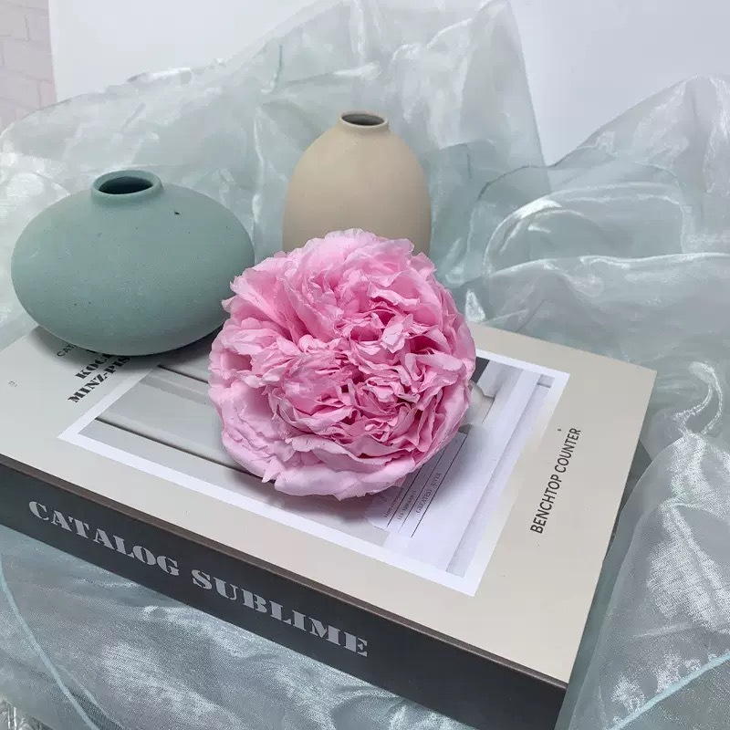 Flores de peonía imortales de flores de peonía pesada gigante con flores europeas de rosa de San Valentín diy hecha a mano