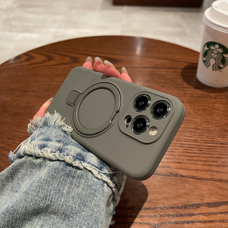 适用iPhone17液态硅胶磁吸支架手机壳苹果16肤感精孔镜头保护套15|undefined