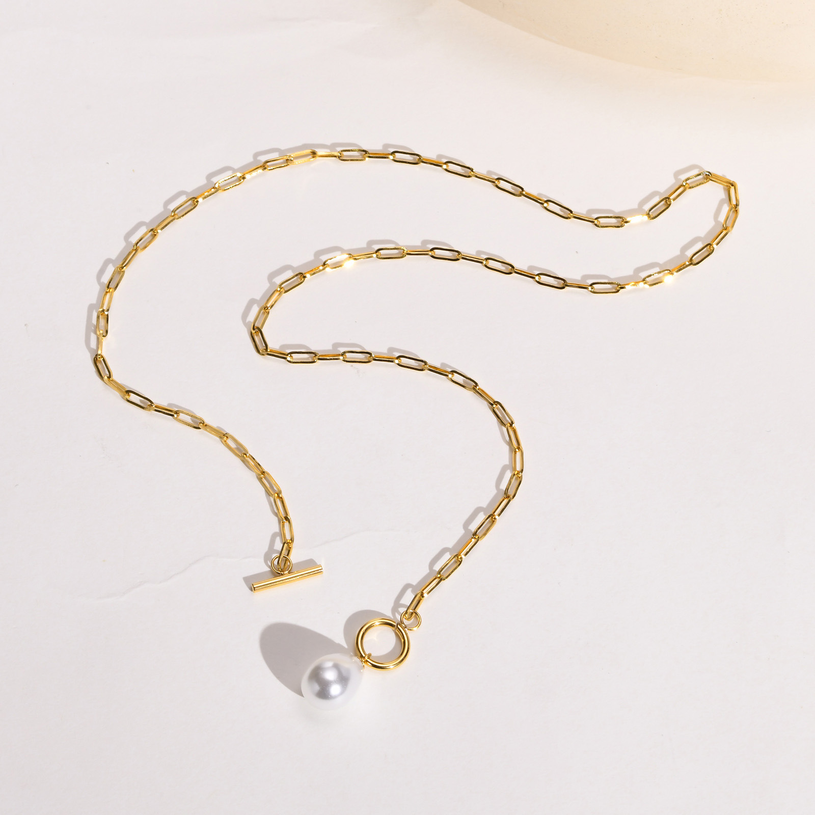 1 Piece Fashion Round Stainless Steel Titanium Steel Plating Pendant Necklace_colorza_2