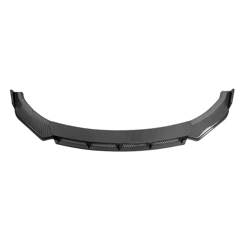 Universal Car Front Bumper with Mesh, Front Lip, Large and Small Surround Modification Parts, Double-Layer Four-Section Anti-Collision Kit