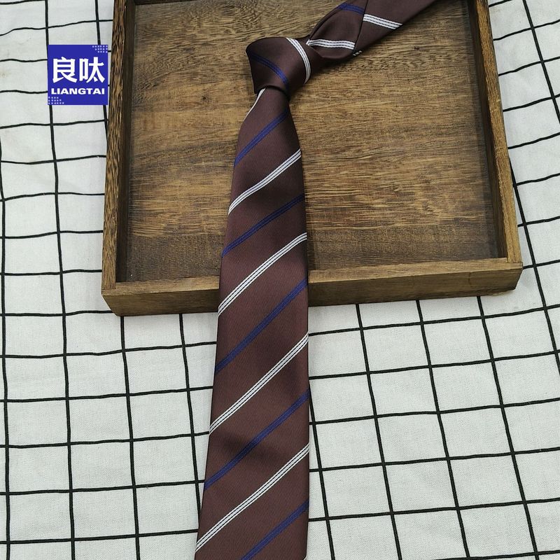 两用咖啡条纹腰带配牛仔裤美式复古小众领带设计宽松休闲男女neck|undefined