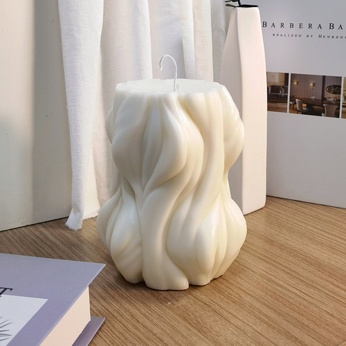 Sanxin Big Wave Scented Candle Silicone Mold DIY Gypsum Ornament Diffusing Stone Silicone Abrasive New Product