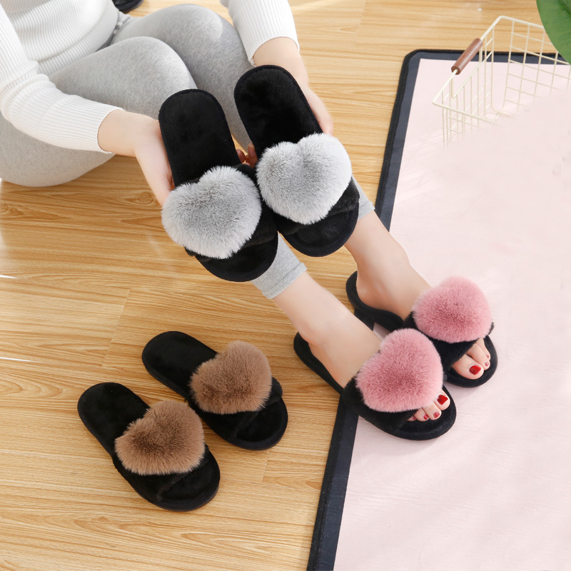 Real manufacturers plush slippers women...