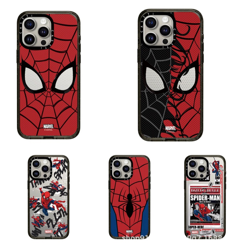 Light Luxury Marvel Spider-Man Mask Case Suitable for iPhone Apple 17 Pro Max Phone Case 16/15 Trendy Brand 14 Pro