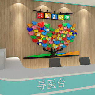 Wishing Tree Children's Hospital Department Culture Wall Stickers Background Psychological Counseling Room Decoration Layout Wall Chart Health Education