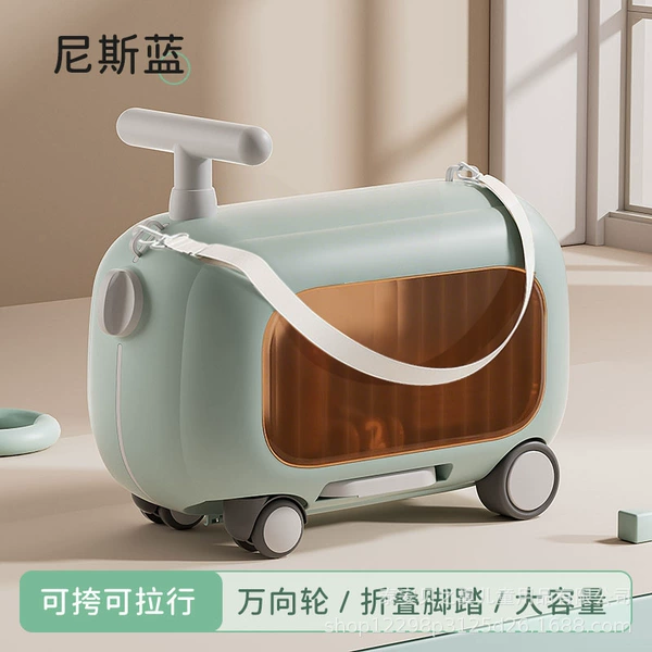 Nice blue [small body, large volume] riding and sliding two-in-one/hidden pedals