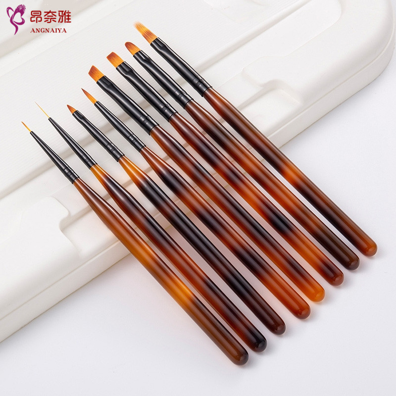 Amber manicure brush for manicure