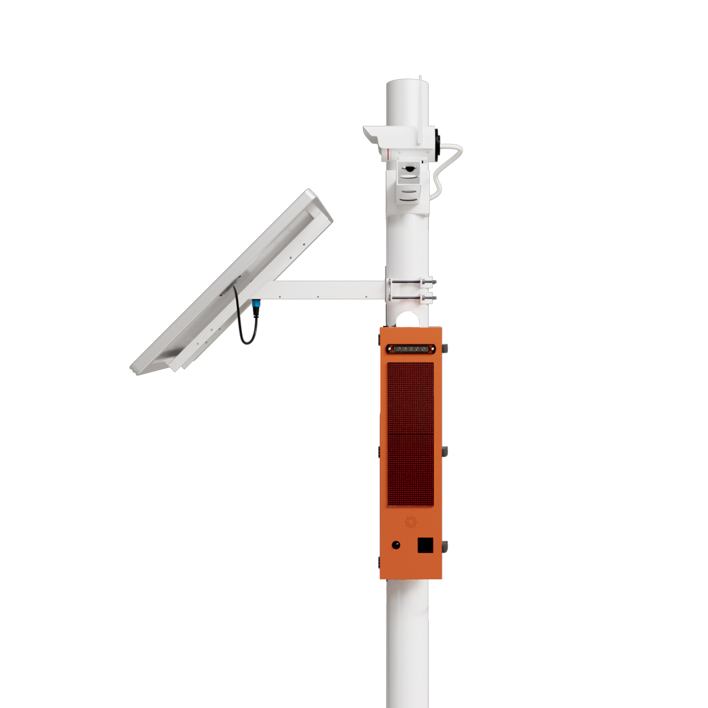 Alarma sonora y luminosa con energía solar, avisador de voz para tráfico exterior, alarma sonora y luminosa activada por sensor para prevención de incendios forestales.