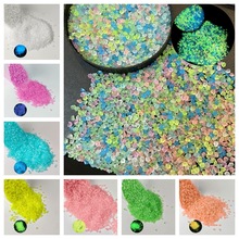 3mm小夜光沙园艺水族造景荧光碎石花瓶夜光砂荧光颗粒跨境夜光石
