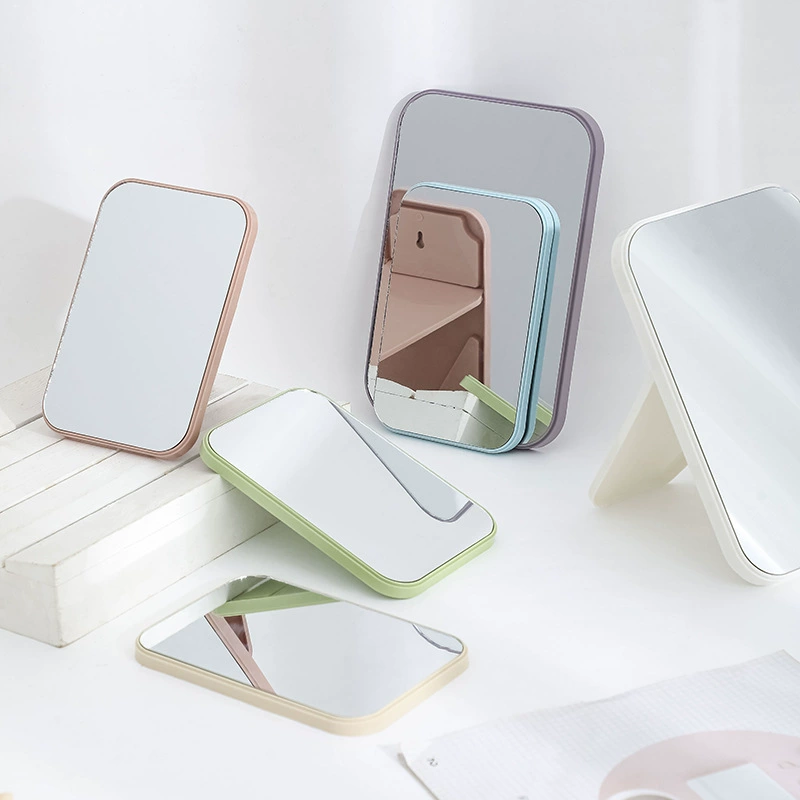 Folding Makeup Mirror HD Desktop Portable, Princess Desktop Mirror, Small/Large Sizes