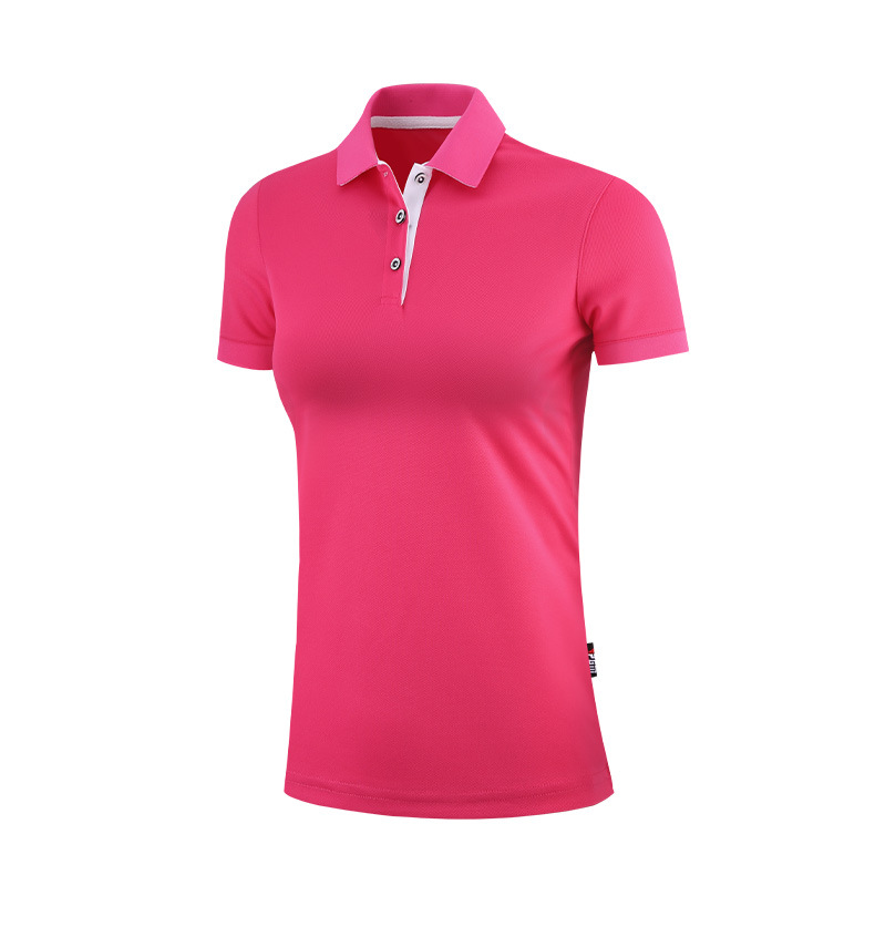 Áo thun golf nữ ngắn tay thể thao thoáng khí — YF442-màu xanh đậm, YF442-màu đỏ, YF444-màu đỏ hoa hồng, YF442-Đen chi tiết 17