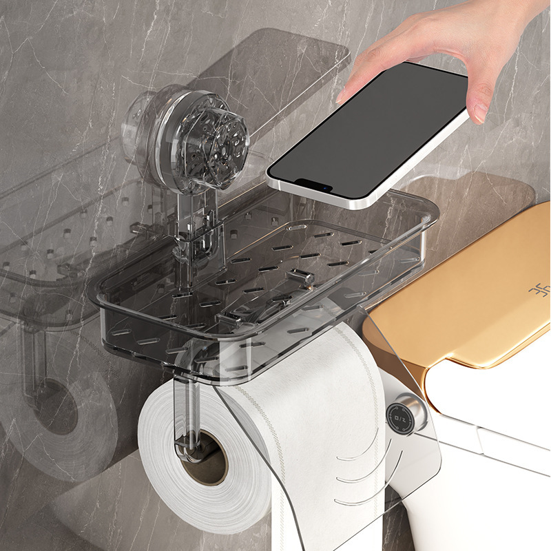 新しいパンチフリートイレットペーパーボックストイレットペーパー収納ラック壁掛けロールペーパーボックス携帯電話ラックトイレットペーパーボックス|undefined