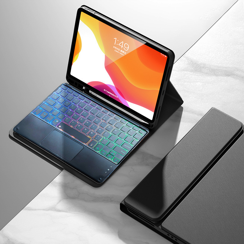 Ipad11 A16 Keyboard Protective Cover Apple 10.2 Bluetooth Keyboard A11+/S10Plus Touch-Sensitive Colorful Backlight