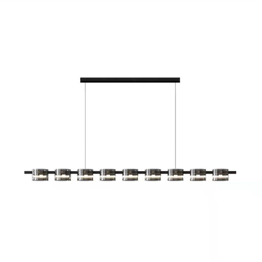 Italiano minimalista barra de vidrio largo lámpara de comedor de diseño moderno y minimalista barra de diseño nórdico lámpara de sala de estar creativa