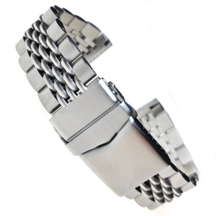 2025 new high-quality high-grade screw three-dimensional cutting fine polished brushed seven beads stainless steel strap