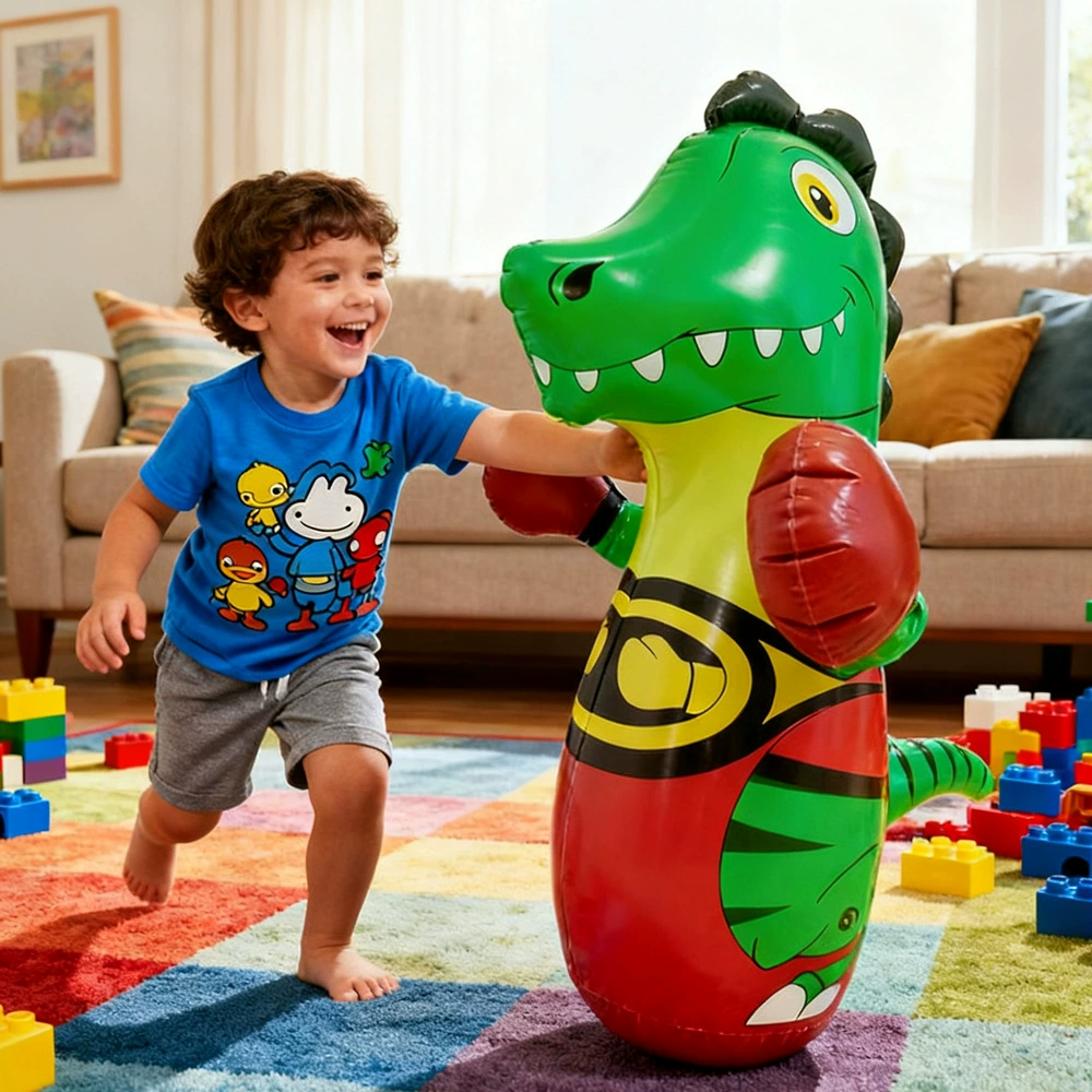 Детский надувной динозавр-тренажер для дома, стоячий, для занятий боевыми искусствами и снятия стресса.