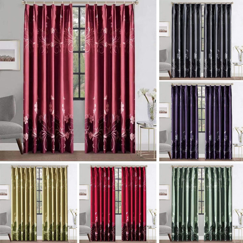 Cross-Border Curtain Fabrics, Bedroom Curtain Fabrics, High-End Non-Transparent Fabrics, Ready-Made Sunshade Curtains for the Living Room