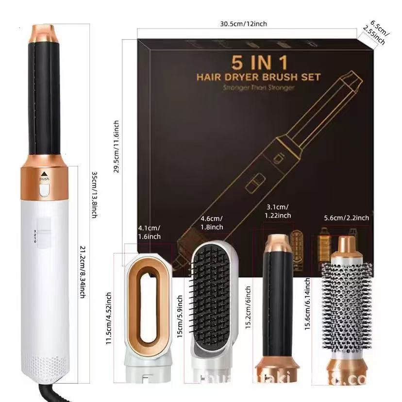 Hot Air Comb, Wet and Dry Curling Iron, Straight Curling Styling, Hair Care and Hair Dryer, Five-In-One Multi-Functional Hair Care