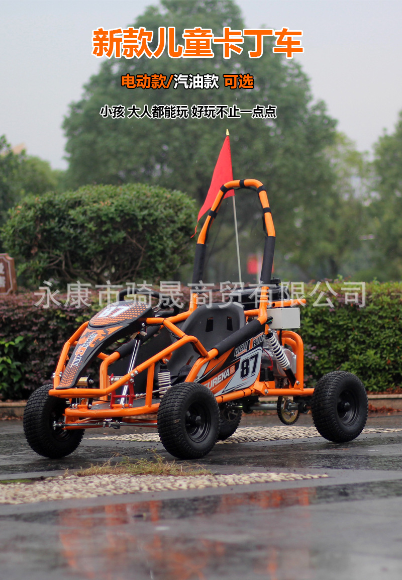 Cross-Border Children's and Adult Electric Mini Go-Karts, 125Cc Gasoline Electric 48V Two Models of Four-Wheel Motorcycles and Beach Vehicles