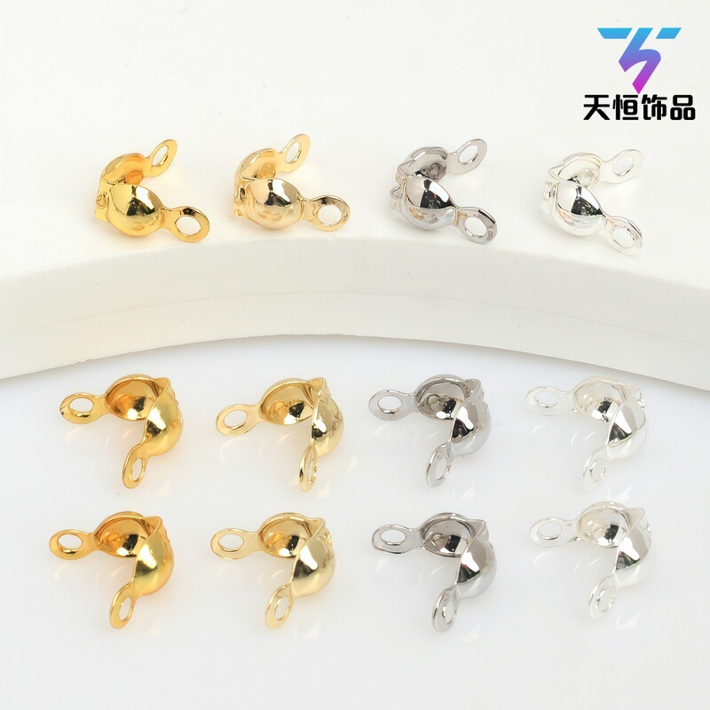 14K Gold Bag Buckle Accessories Bracelet Necklace Ending Binaural Bag Line Buckle Color Preservation diy Handmade Jewelry Accessories