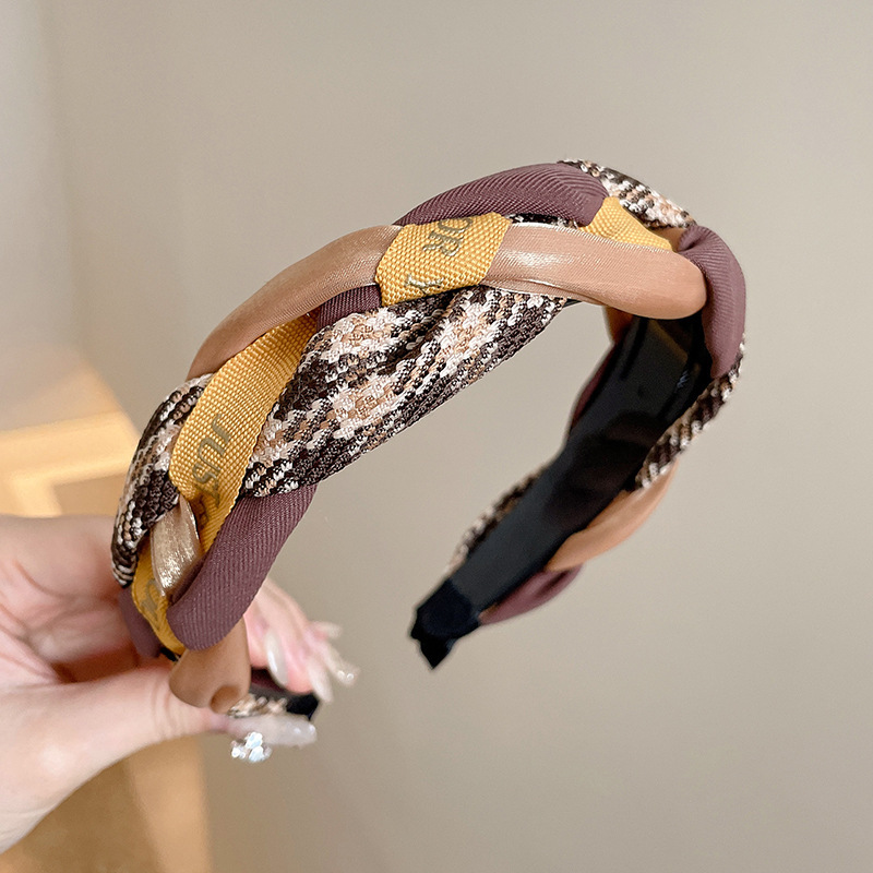 Otoño y invierno cráneo alto lavado facial banda de cabello para mujeres 2025 red nuevo paquete de cabello de alta calidad esponja banda de cabello tarjeta de cabello tocado