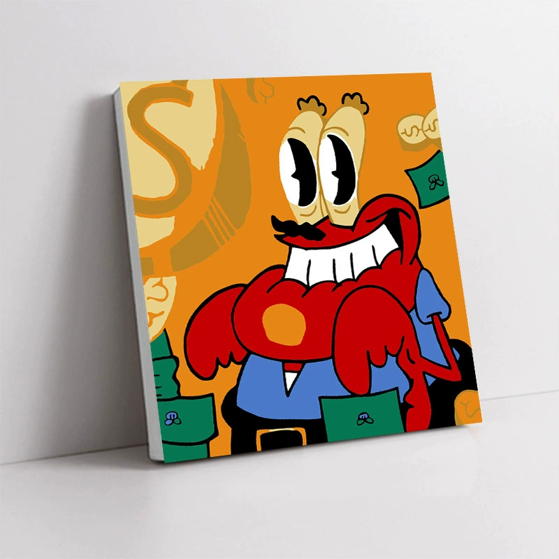Handmade Acrylic Canvas Art Print, Square 20×20 / 30×30 cm, Sealed Backing, Giftable Designs