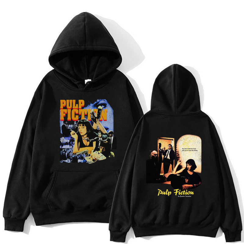 90S Movie Pulp Fiction Mia Wallace Printed Hoodie Quentin Tarantino Men and Women