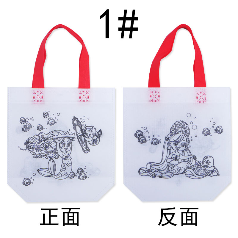 Bolsa de fiesta infantil para colorear – bolsa de regalo de tela no tejida con diseño de graffiti DIY