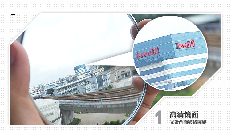 Large Truck, Bus, Car, Passenger Car, Reversing Auxiliary Mirror, Wide-Angle Rearview Mirror, Small Round Mirror, Blind Spot, Convex Mirror