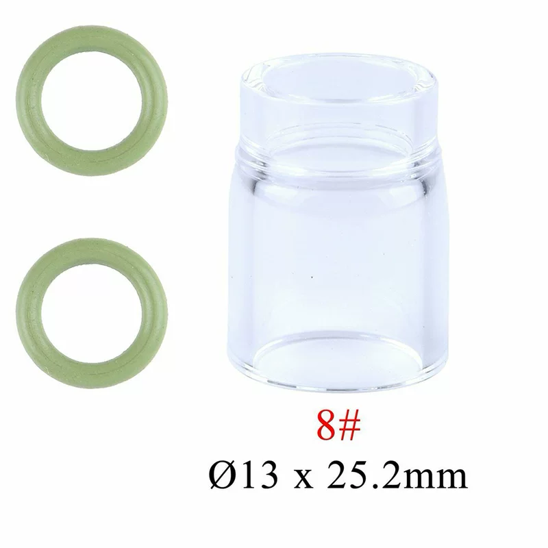 [Cross-border e-commerce special] Argon arc welding accessories set high temperature resistant quartz cup 8#