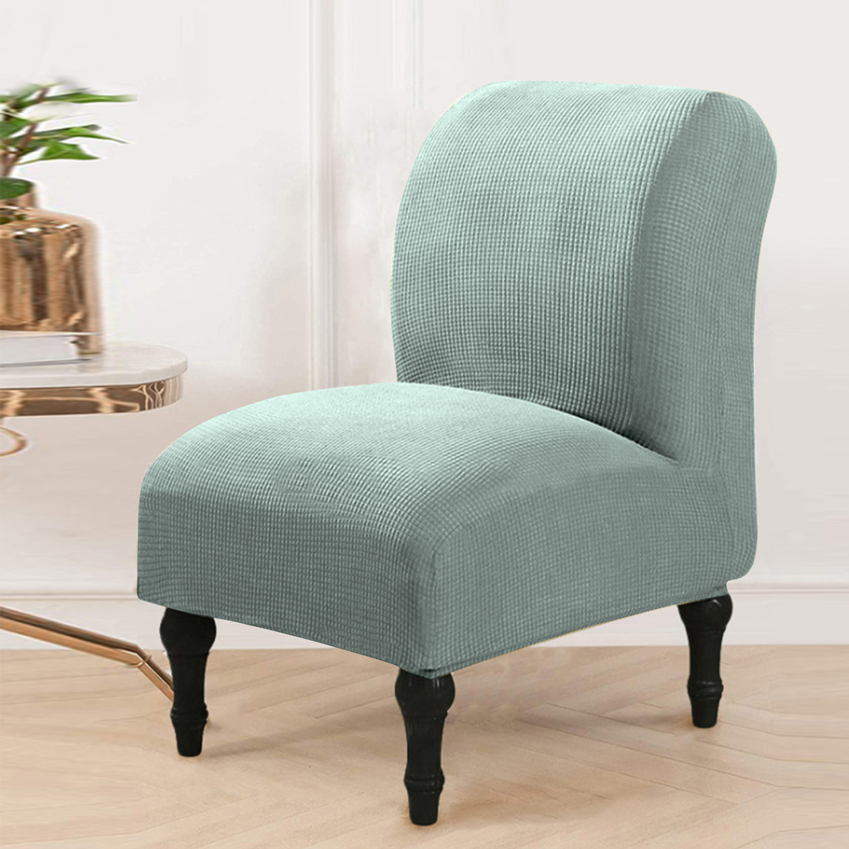 Transfronterizos sólidos elásticos de terciopelo tablilla gruesa general hotel una sola persona sin reposabrazos sofá tablilla gruesa