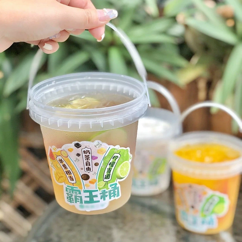 Fruit tea, handheld milk tea, tea cup for commercial use, 1000 ml, internet celebrity