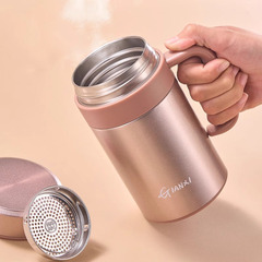 ビジネスオフィスお茶保温カップバラ金女性茶分離カップハンドル付き316ステンレス茶カップ