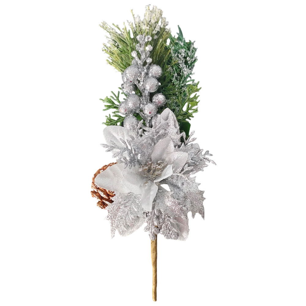 Navidad flores de Navidad pinos tapones decoración para el hogar flores simuladas decoración de Navidad disparar props adornos Amazon