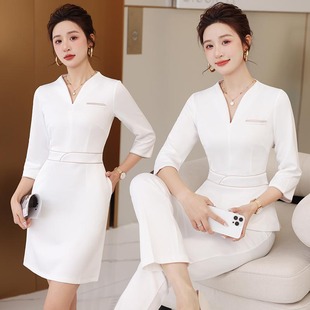 Beauty salon beautician work clothes female autumn and winter sleeve beauty shop skin manager medical beauty high-end professional suit