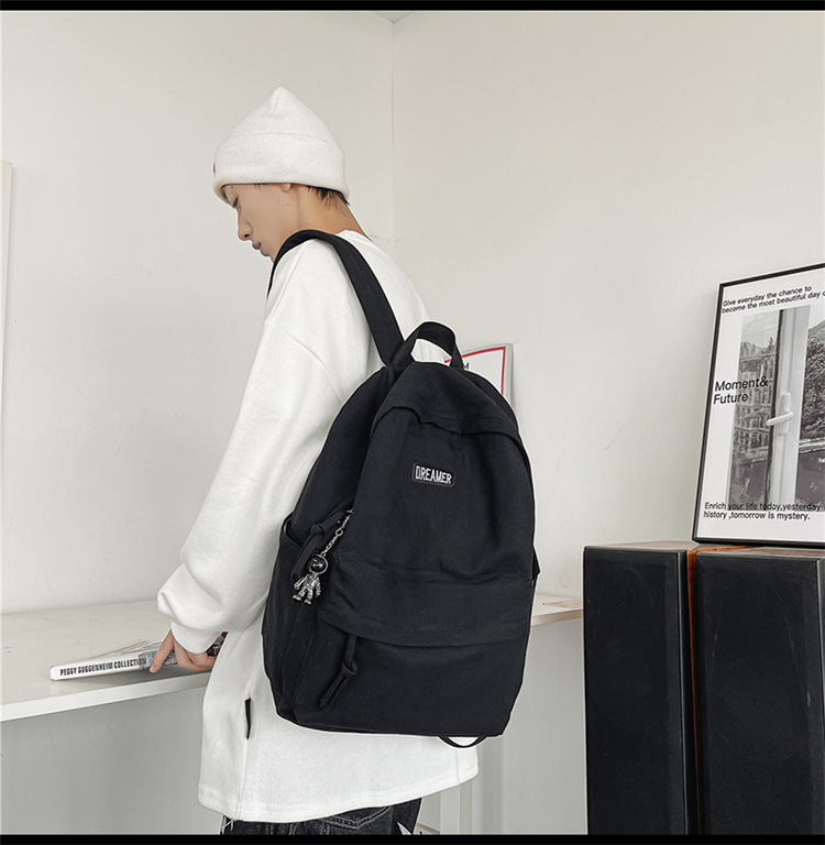 Rucksack Herren Universität Student Leinen Rucksack ins japanischer Stil einfach große Kapazität Reiserucksack Gymnasium Mittelschule Schüler Rucksack
