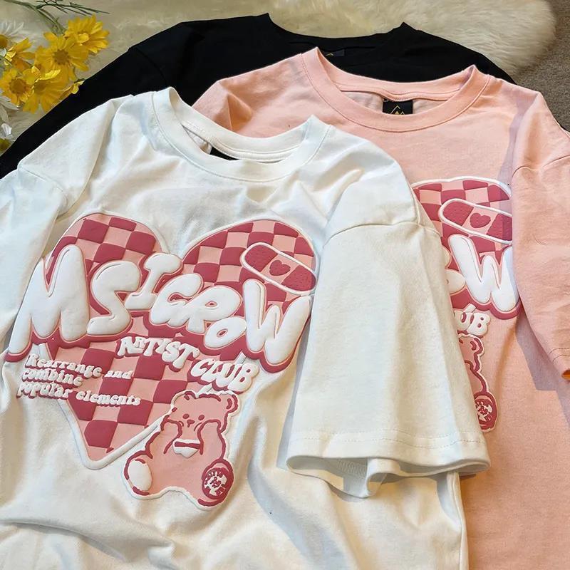 Salt Style Short-sleeved Women's 2022 Trendy Summer Design Sense Niche T-shirt for Female Students Korean Loose ins Top for Women