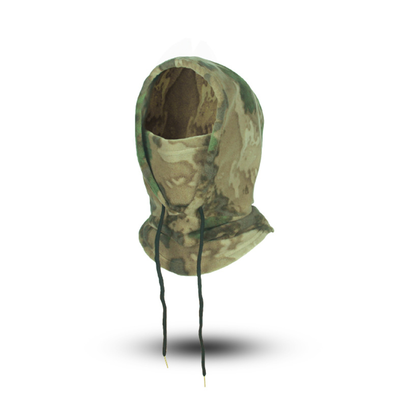 Sombrero de veludo grueso camuflado de veludo para montar al aire libre esquí para montar máscara caliente para hombres a prueba de frío