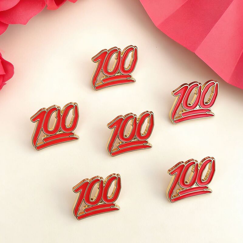 100-Piece Cross-Border Direct Sale Alloy Enamel Full-Score Incentive Badge Brooch Medal DIY Clothing Collar Artistic Retro