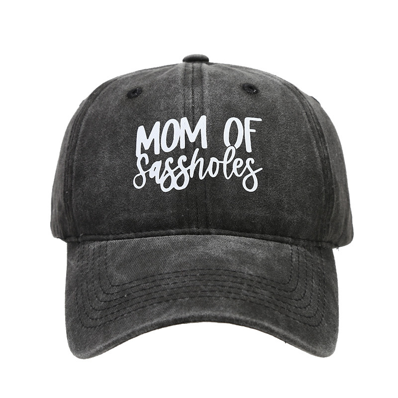 Moda europea y americana nueva impresión de transferencia térmica línea de palabras tapa suave gorra de béisbol femenina primavera y verano casual todo partido protección solar marea