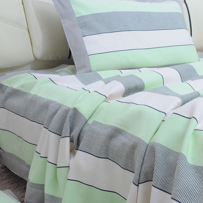 山东批发老粗布凉席三件套夏季空调席床单棉麻亚麻单人凉席子