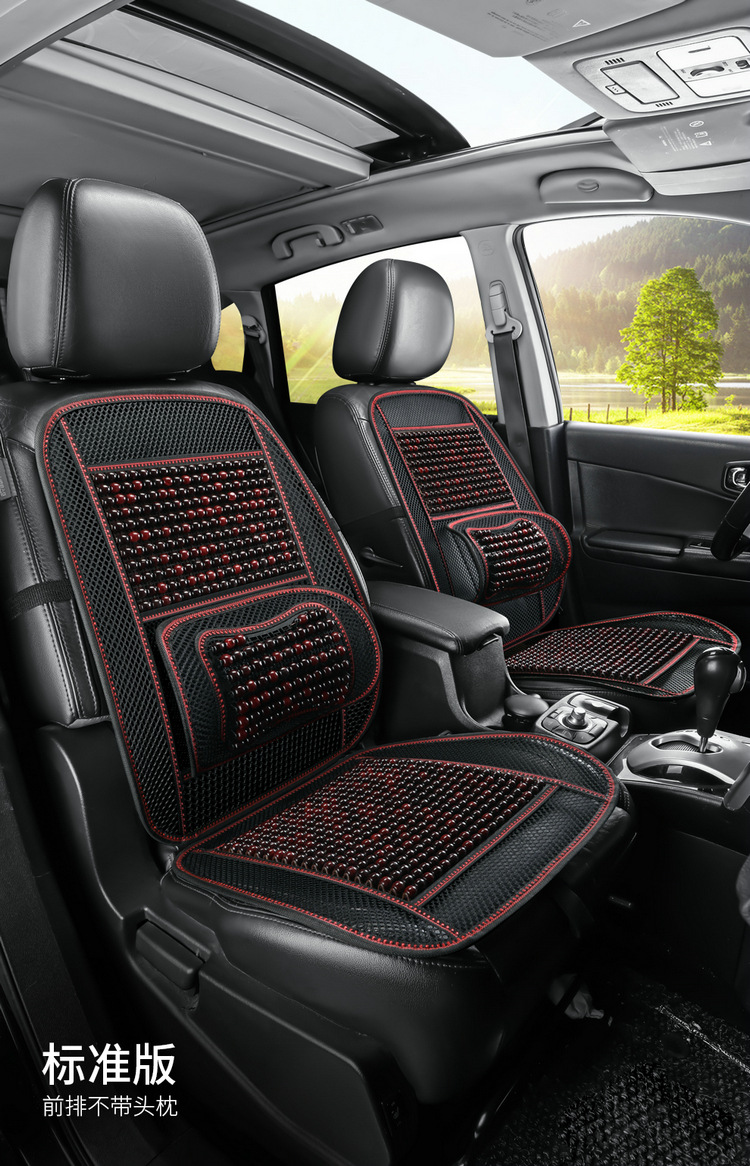 Wooden Bead Cooling Mat Summer Car Seat Cushion Single Piece Universal for Truck Driver and Passenger Breathable Seat Cushion Manufacturer Wholesale Dropshipping