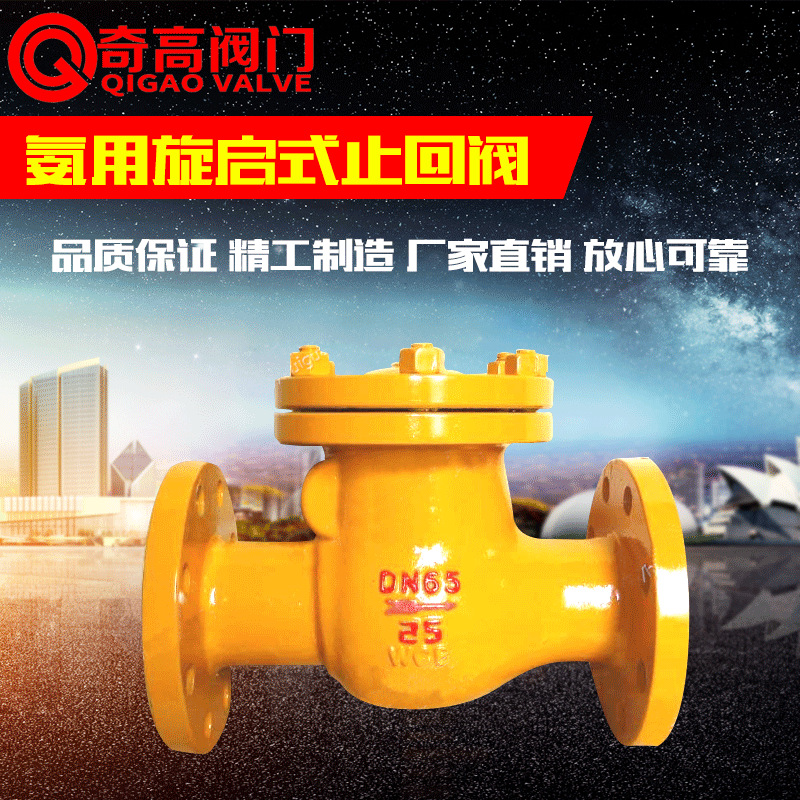 直供H44F旋启式氨用止回阀单向阀水油品燃气氨用逆止阀铸钢不锈钢
