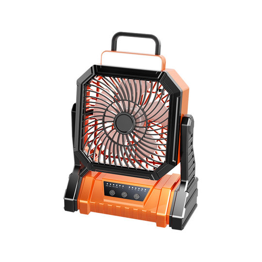 Outdoor camping usb rechargeable fan shaking head portable desktop large wind remote control lighting outdoor fan