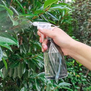 500ml watering can triangle l pressure watering can watering flower spray pot plastic household hand button disinfectant spray bottle